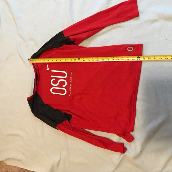 Nike Ohio State Buckeyes Scarlet Two Toned Shirt Size Medium - Picture 4 of 9